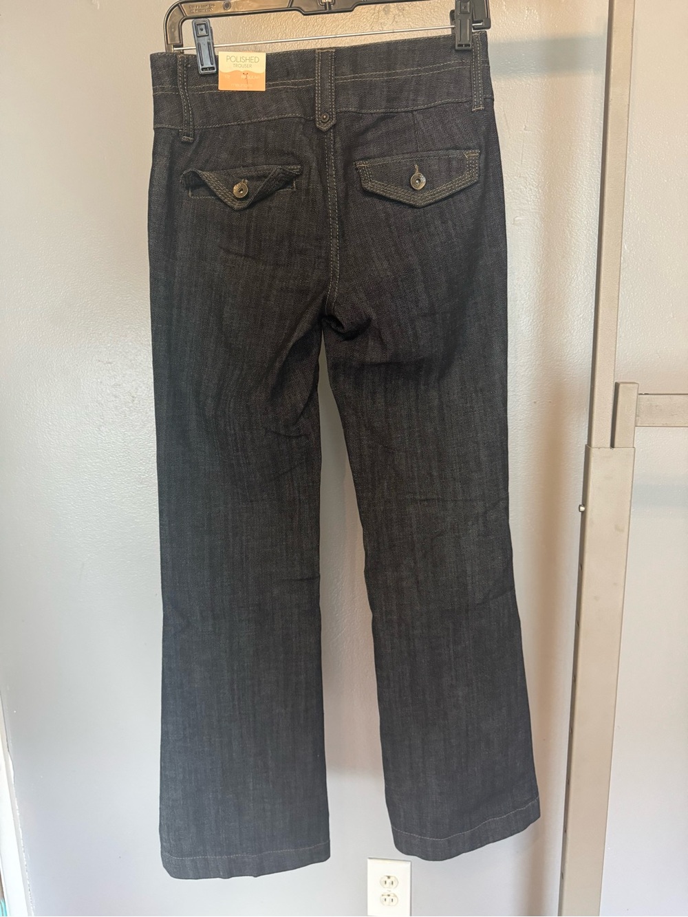 Maurices Dark Denim Wide Leg Flare Jeans - Picture 2 of 5